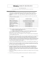 Preview for 2 page of Teac CRX260i User Manual