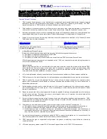 Preview for 4 page of Teac CRX350iP Instruction Manual