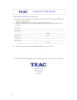 Preview for 4 page of Teac DAB800 User Manual