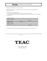 Preview for 3 page of Teac DVTV3401 Owner'S Manual