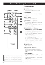 Preview for 20 page of Teac MC-D800 Owner'S Manual