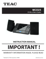 Teac MCD25 Instruction Manual preview