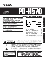 Preview for 1 page of Teac PD-H570 Owner'S Manual