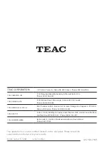 Preview for 100 page of Teac R-5DAB Owner'S Manual