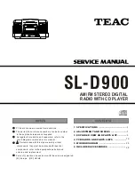 Teac SL-D900 Service Manual preview