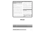 Preview for 60 page of Teac TN-300 Owner'S Manual