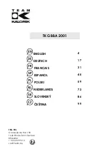 Preview for 112 page of Team Kalorik TKG BBA 2001 Manual