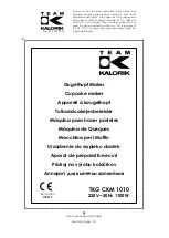 Preview for 1 page of Team Kalorik TKG CKM 1010 Operating Instructions Manual