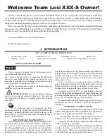 Preview for 2 page of Team Losi XXX-S Graphite Owner'S Manual