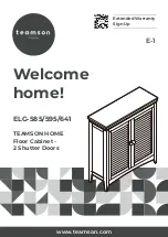 Preview for 1 page of Teamson Home ELG-585 Manual