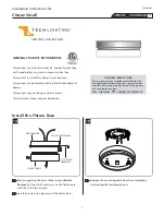 Preview for 1 page of TECHLIGHTING Cirque Small 700CQS Installation Instructions