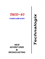 Preview for 1 page of Technalogix TAUD-40 Manual