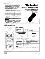 Technics EUR644346 Use & Care Manual preview