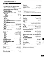 Preview for 49 page of Technics SC-S2050 Operating Instructionsand Owner'S Manualand Owner'S Manual