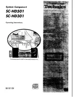 Technics SE-HD501 Operating Instructions Manual preview