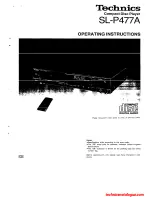 Technics SL-P477A Operating Instruction preview