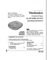 Technics SL-XP140 Operating Instructions Manual preview