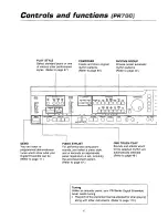 Preview for 8 page of Technics SX-PR700 Owner'S Manual