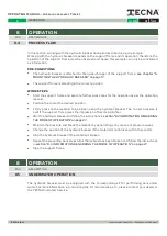 Preview for 32 page of TECNA T aD168 Operating Manual