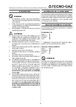 Preview for 5 page of Tecno-gaz IGEN-HAND Operating Manual