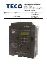 Preview for 1 page of TECO E310 Series Operating Manual