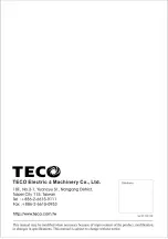 Preview for 197 page of TECO e510 series Instruction Manual