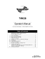 Tecumseh TVM220 Operator'S Manual preview