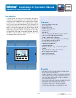 Tekmar tN2 house control 400 Installation And Operation Manual preview