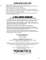 Preview for 19 page of Teknetics Delta 4000 Owner'S Manual