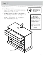 Preview for 17 page of Teknik Barrister Home 3 Drawer Chest 5418702 Instruction Booklet