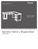 Teknik Barrister Home L-Shaped Desk 5418270 Manual preview