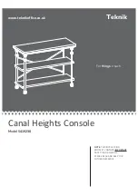 Preview for 1 page of Teknik Canal Heights Console 5419230 Manual