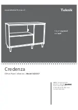 Teknik Credenza 5421317 Instruction Booklet preview