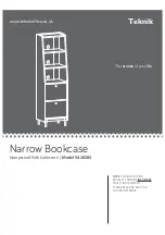 Preview for 1 page of Teknik Hampstead Park  Narrow Bookcase 5420283 Instruction Booklet