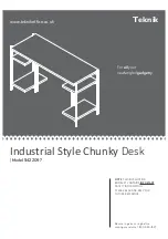 Teknik Industrial Style Chunky Desk 5422097 Instruction Booklet preview