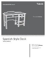 Teknik Spanish Style Desk 5420114 Instruction Booklet preview