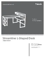 Preview for 1 page of Teknik Streamline L-Shaped Desk 5414417 Instruction Booklet