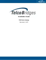 TelcoBridges 7800 N+1 Installation Manual preview