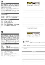 Preview for 47 page of Telcoma Automations FM 400 Operating Handbook