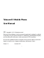 Preview for 2 page of Telecom R1 User Manual