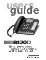 Teledex B120D User Manual preview