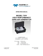 TELEDYNE API 751H Operation Manual preview