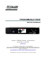 Telemark PROGRAMMABLE SWEEP Instruction Manual preview