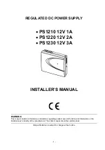 Teletek electronics PS1210 12V 1A Installer Manual preview