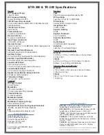 Preview for 2 page of Telex RadioCom BTR-300 Specification Sheet