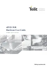 Preview for 1 page of Telit Wireless Solutions E922-3GR Series Hardware User'S Manual