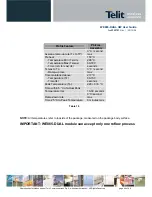 Preview for 44 page of Telit Wireless Solutions WE865-DUAL Hardware User'S Manual