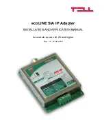 Preview for 1 page of tell ecoLINE SIA IP Installation And Application Manual