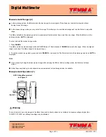 Preview for 10 page of Tenma UT60C Operating Manual