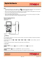 Preview for 12 page of Tenma UT60C Operating Manual